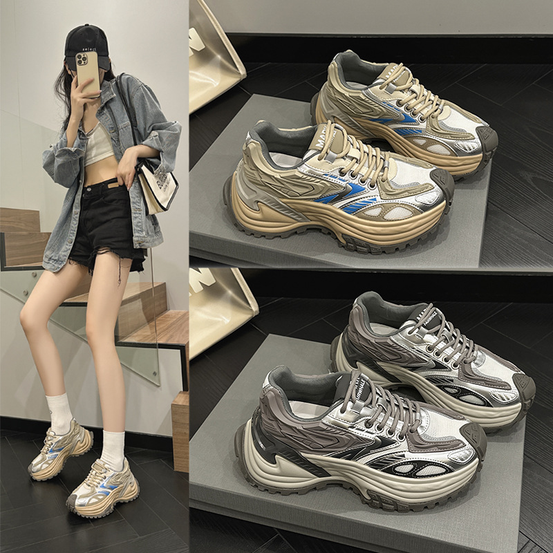 Womens Thick-soled Height-increasing Non-slip Athletic Shoes foto 2