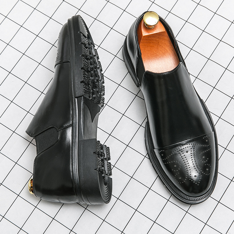 Men's Height Increasing Business Formal Wear Slip-on Lazy New Leather Shoes foto 5