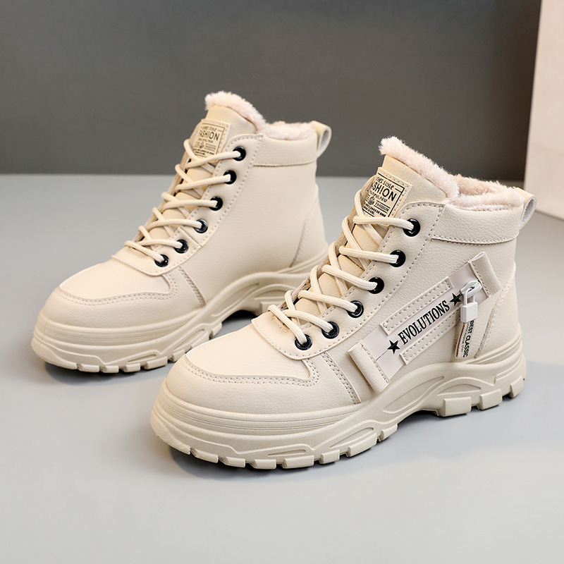 Korean Style Student All-matching Warm High-top Martin Boots foto 2