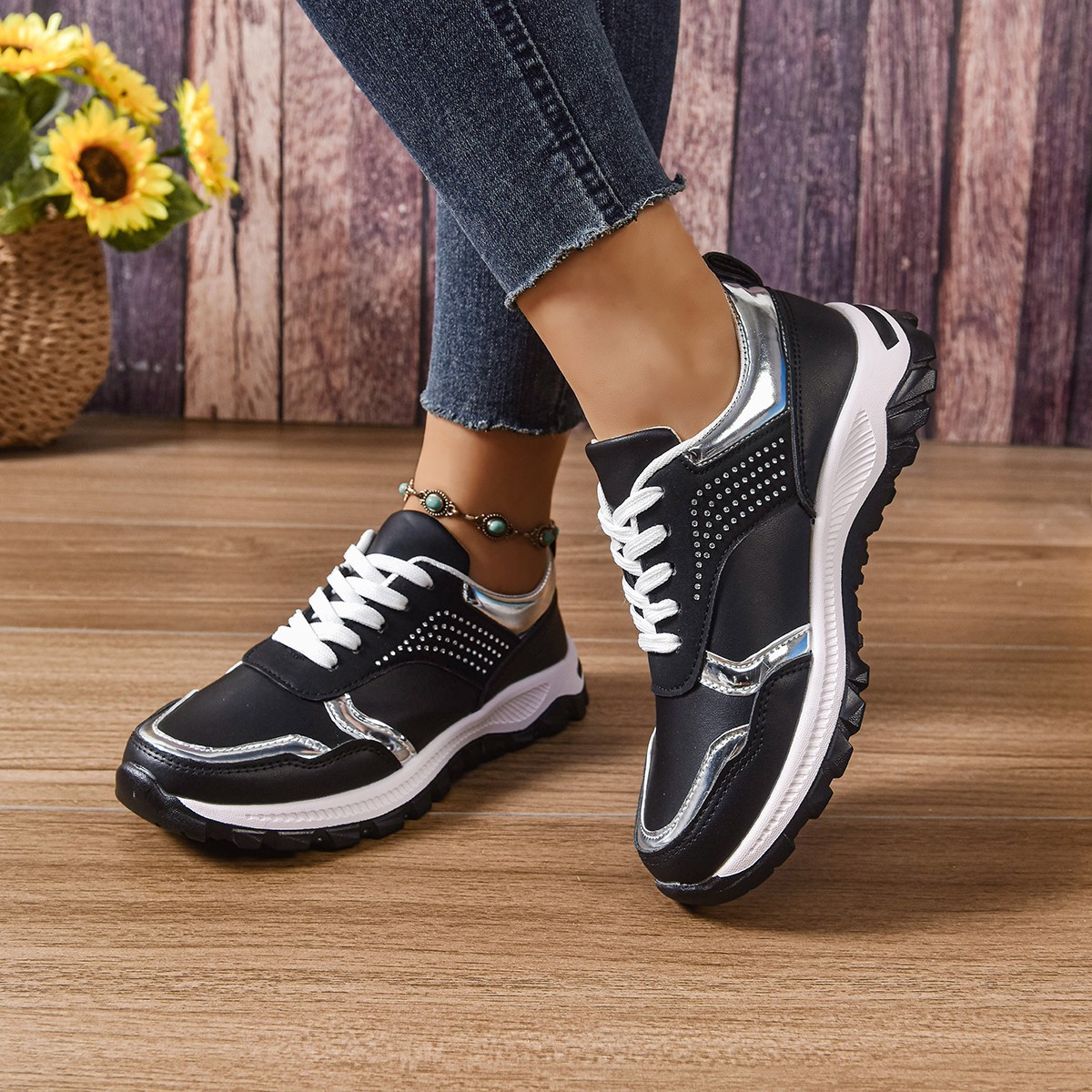 Plus-size Sporty Casual Shoes Autumn New Arrival With A Thick Sole foto 2