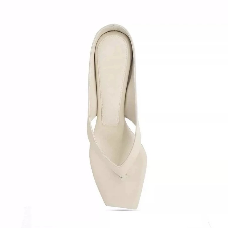 Women's Genuine Leather Mid-Heel Toe-Strap Sandals