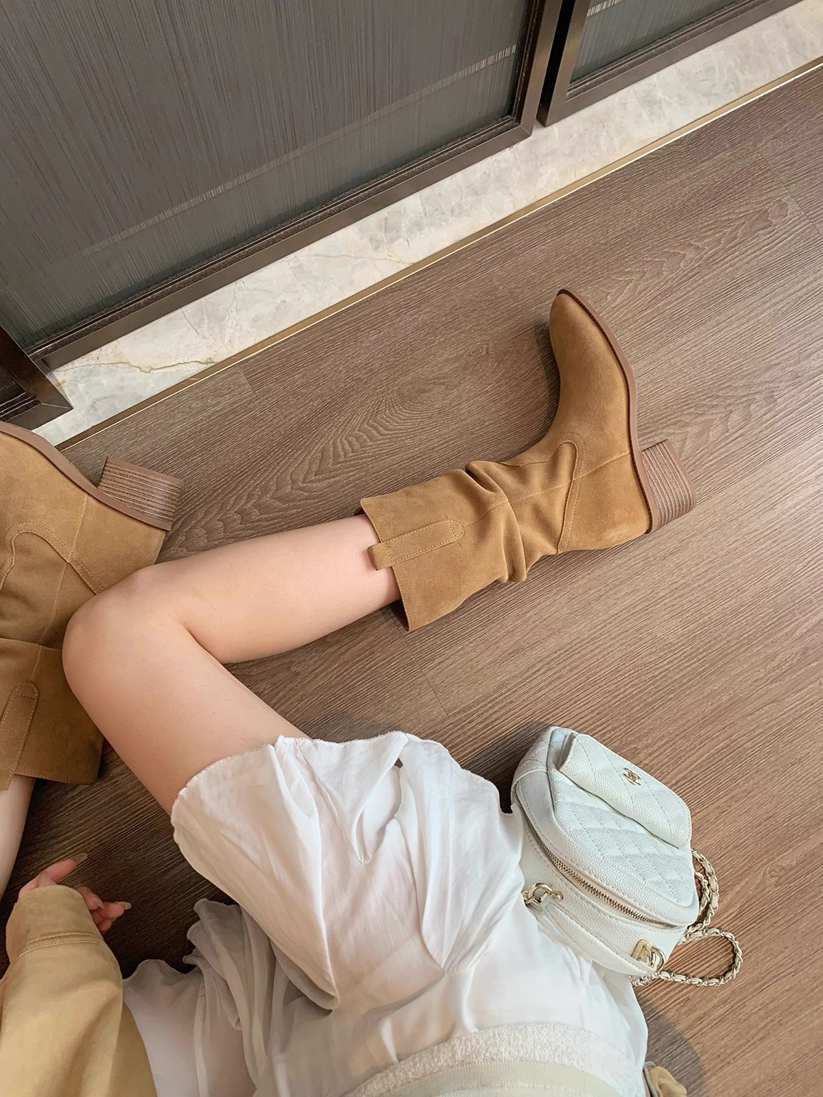 Leather Small Hight Increasing Martin Boots foto 5