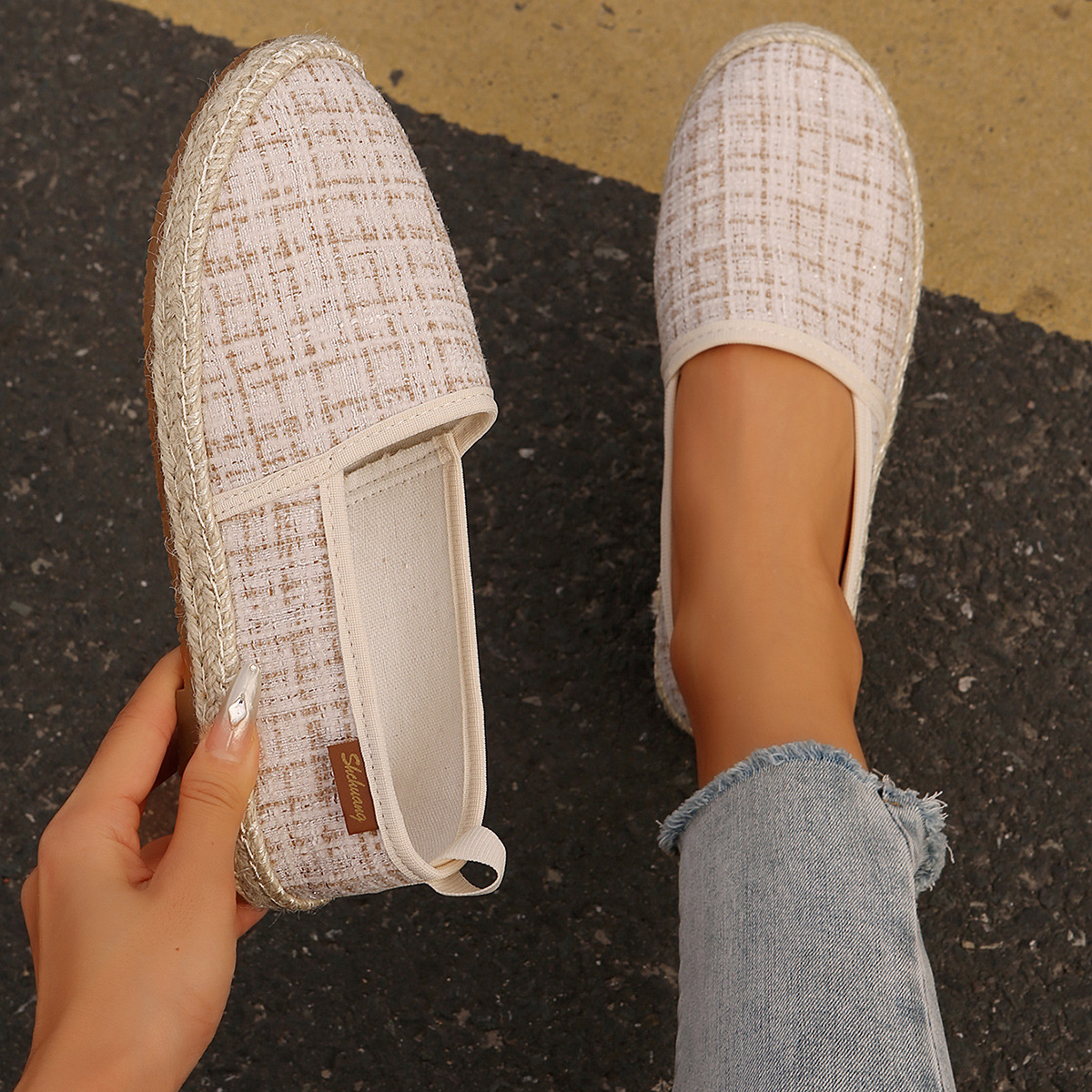 Simple Comfort And Casual Rope Bottom Fisherman Shoes foto 4