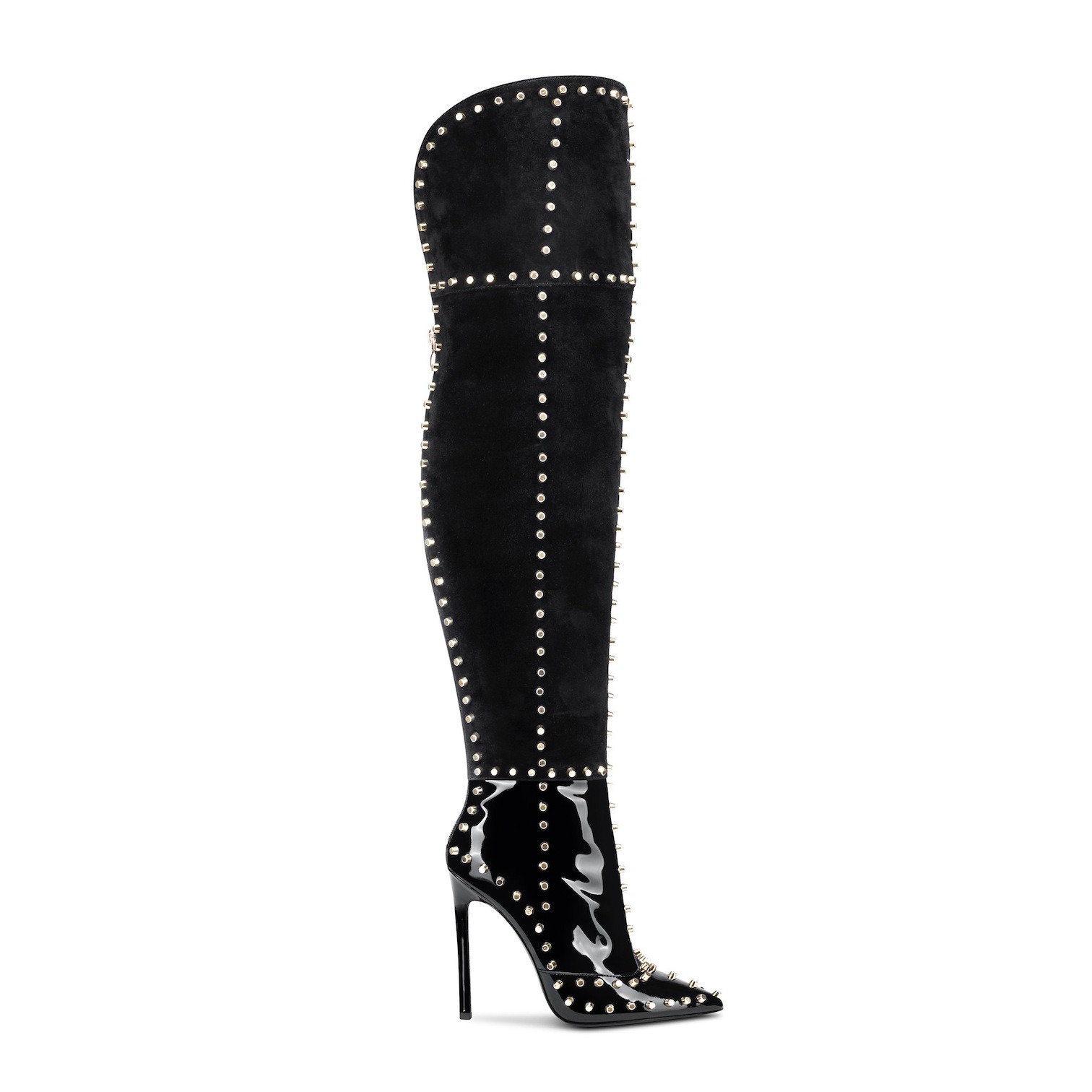 Explosive Sexy Gold-studded Stiletto-pointed Fashion Boots foto 3
