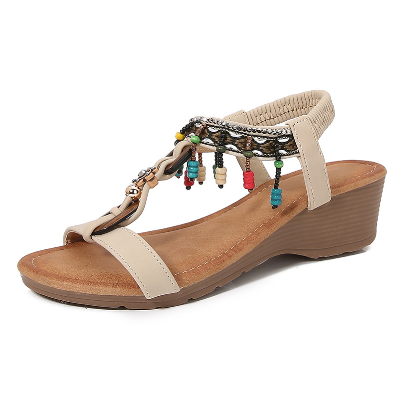 Rhinestone Sandals Korean Style Platform Wedge Women's Shoes foto 2