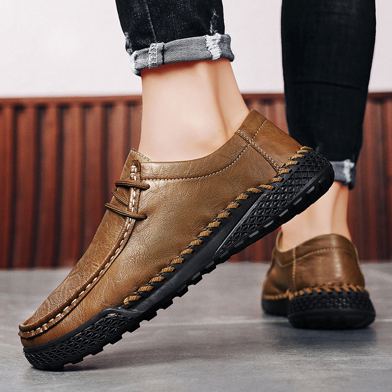 Men's Genuine Leather Casual Versatile Leather Shoes foto 3
