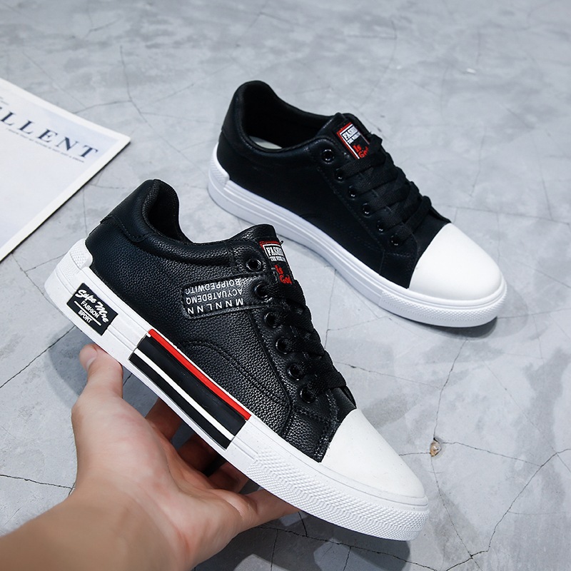 Men's Fashion Trend Low-top Leather Surface Casual Shoes foto 2