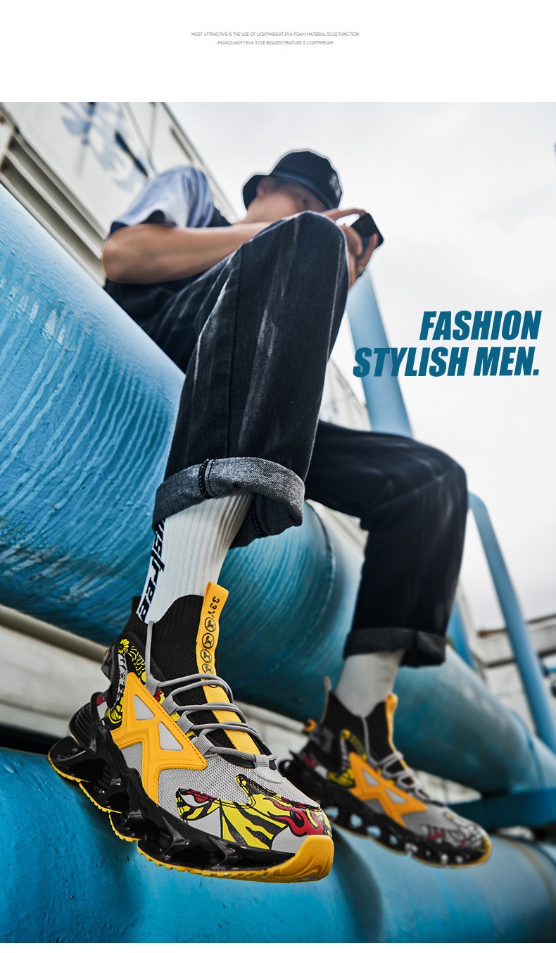 Men's Height Increasing Wear-resistant Shock Absorption Sports Shoes foto 4