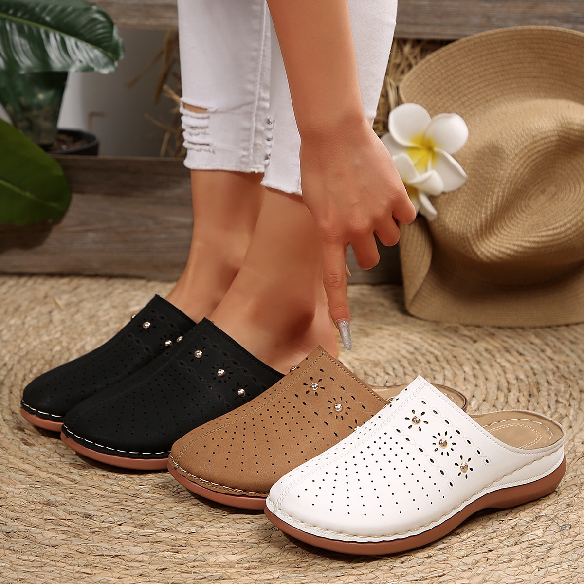 Women's Toe Covered Platform Slippers foto 5
