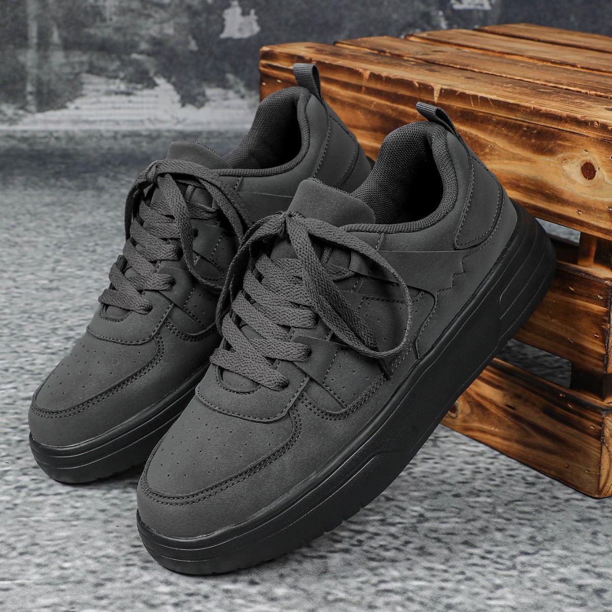 New Thick Bottom Frosted Skateboard Couple Vintage Fashion Outdoor Casual Shoes Maillard Lady Sneaker foto 5