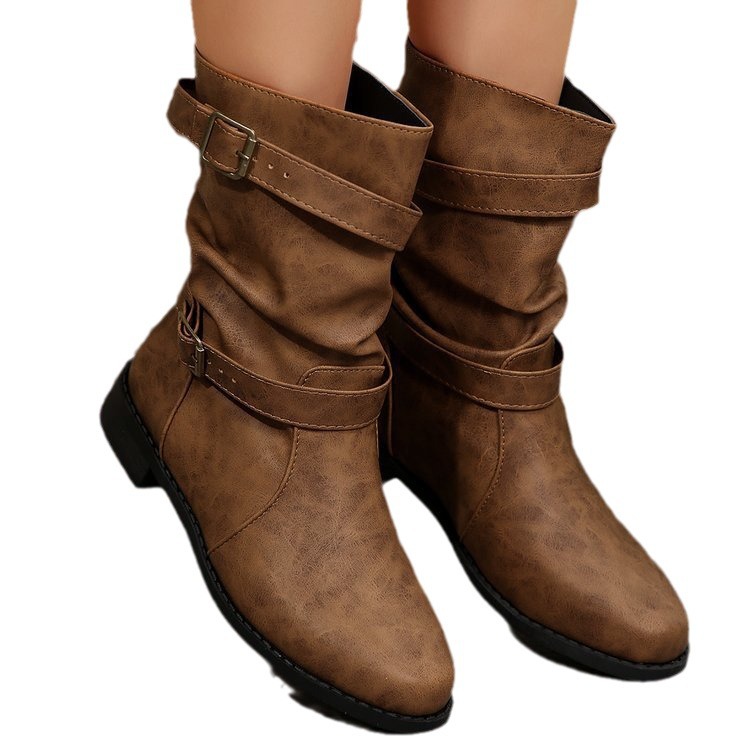 Fashion Plus Size Mid Short Boots Women foto 5