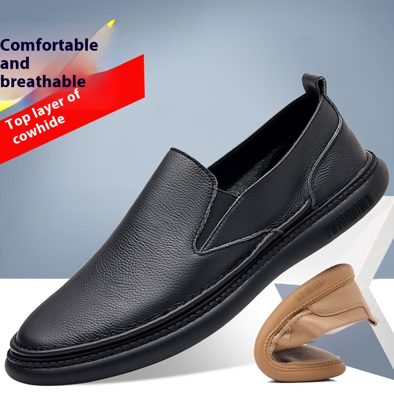 First Layer Cowhide Men's Leather Shoes Casual Leather Shoes foto 2