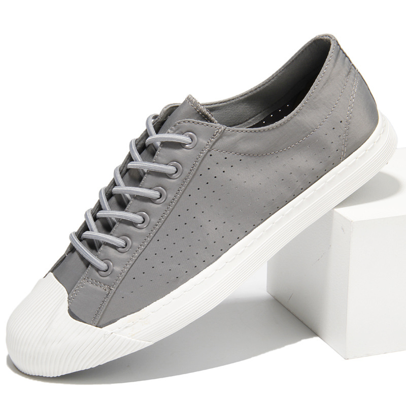 Summer New Men's Slip-on Breathable Canvas Shoes Soft Comfortable Low-top Board Shoes foto 3
