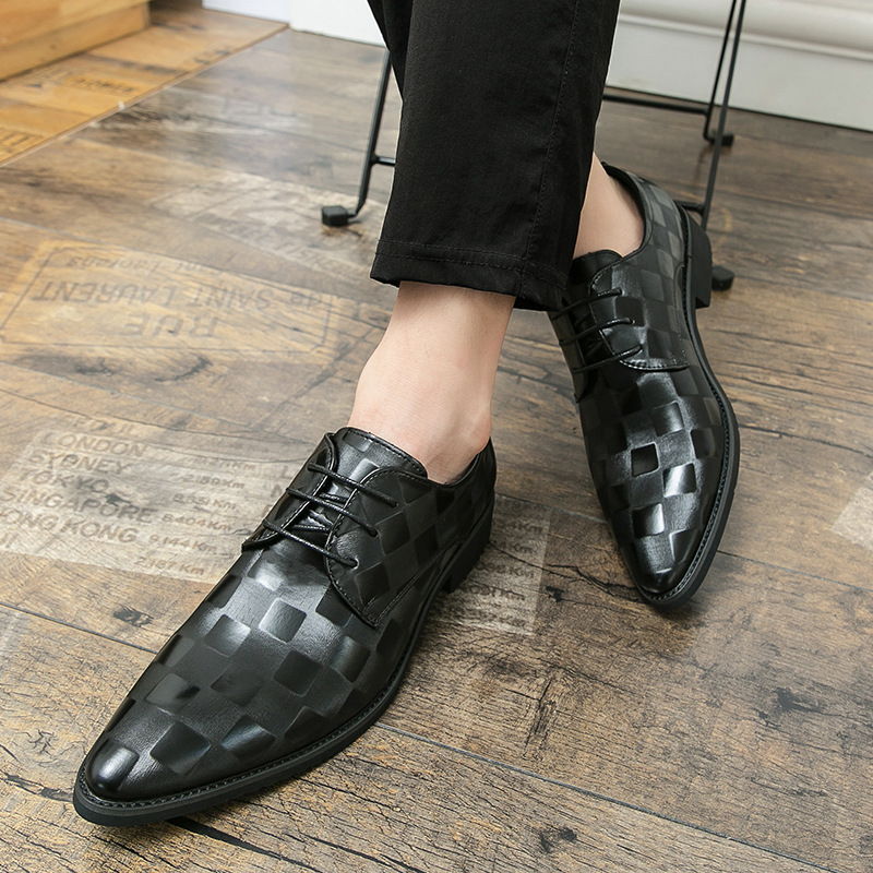 Plus Size Pointed Leather Shoes Fashion Men foto 3