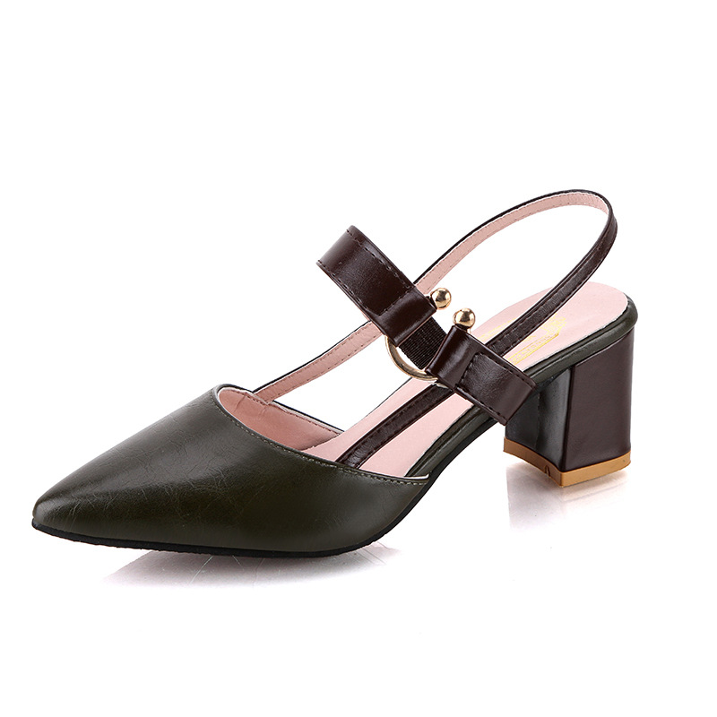Spring And Summer Pointed Toe Thick Heel Toe Box Women's Sandals foto 5