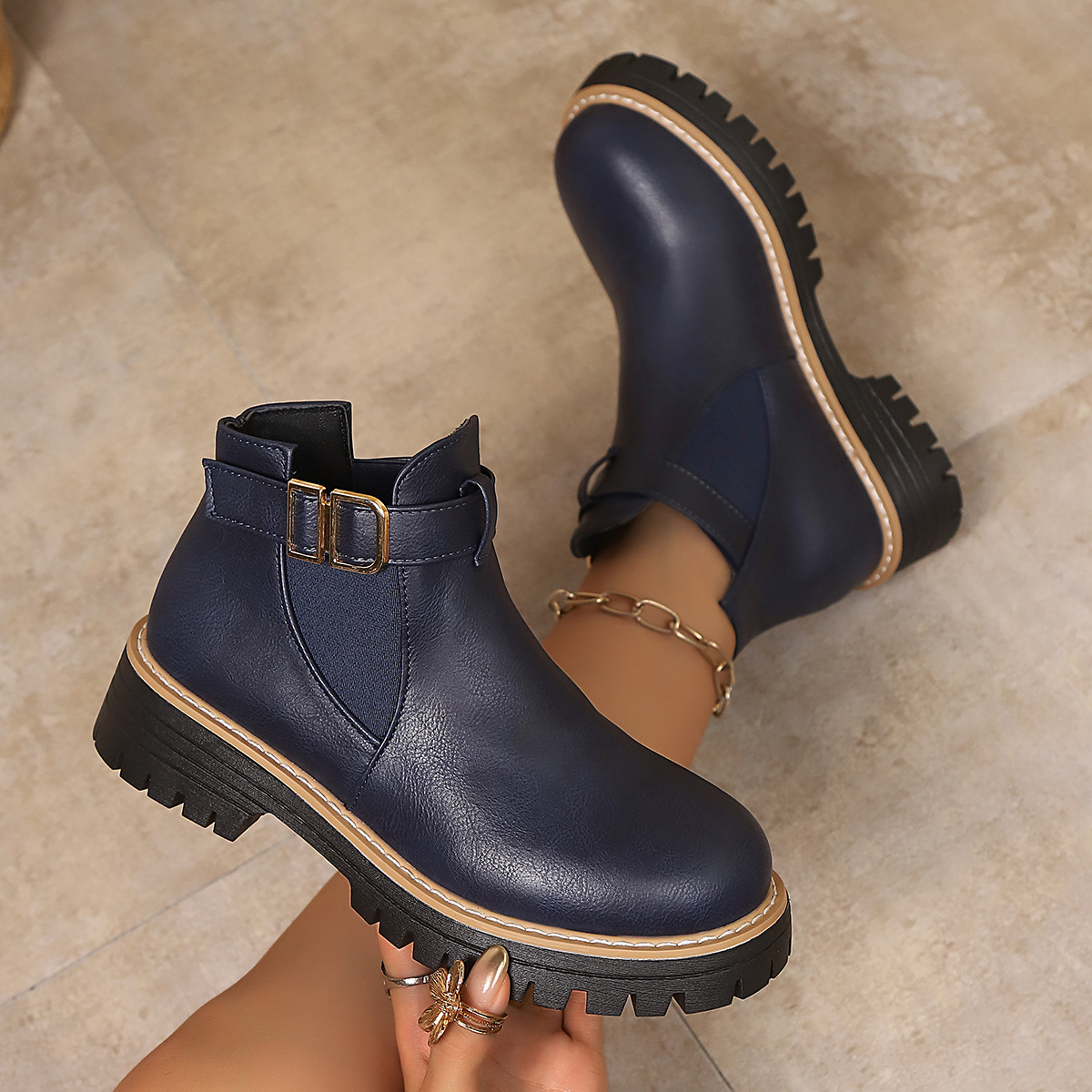 Women's Fashion Martens Boots Women's Winter Thick-Soled foto 2