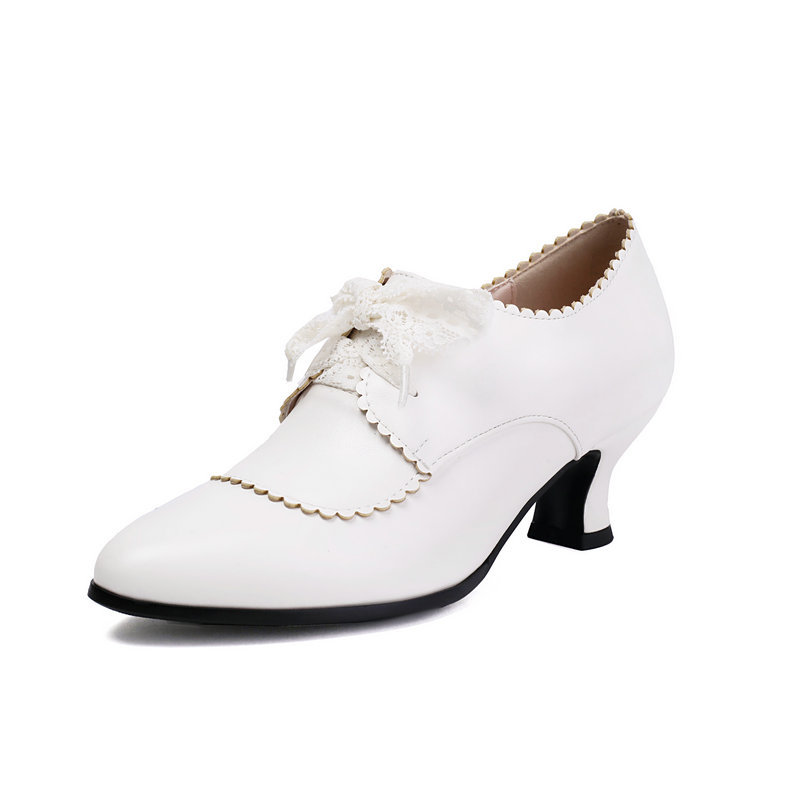 Pointed-toe Chunky-heel Womens Shoes foto 4