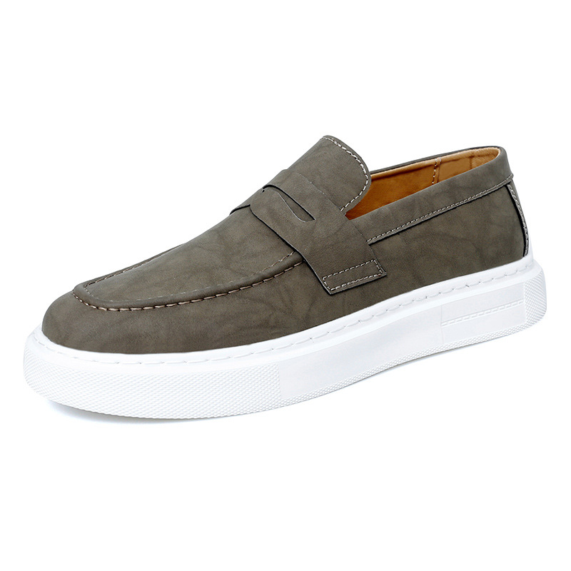 Platform Loafers Men's I Slip-on Casual Leather Shoes foto 2
