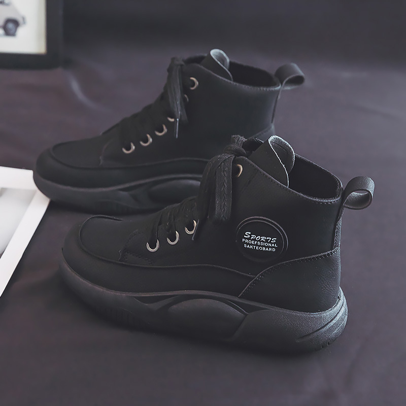 Vintage Martin Boots Women's Leather Ugly And Cute Big Toe Fashionable Mid-top Breathable Casual Shoes foto 5