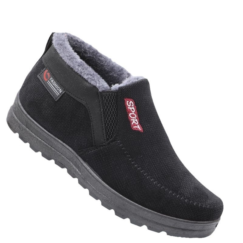 Men's Shoes Thermal Non-slip Cotton-padded Shoes Casual Slip-on Old Beijing Cloth Shoes foto 2