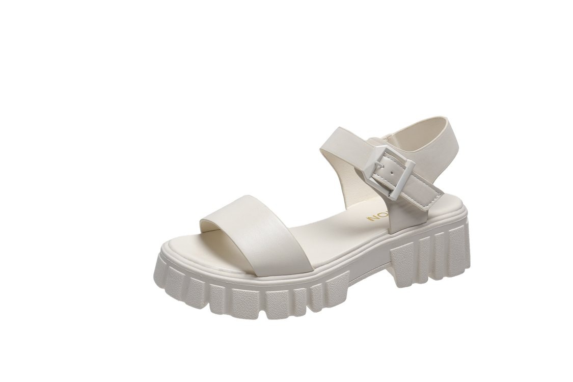 Women's Peep Toe Ankle-strap Buckle Platform Sandals foto 5