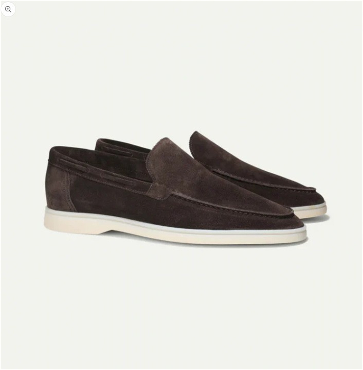One-pedal Driving Flat Shoes With Frosted Suede