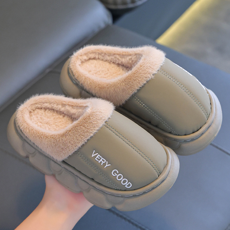 Winter Anti-slip Waterproof Cotton Slippers For Children foto 5