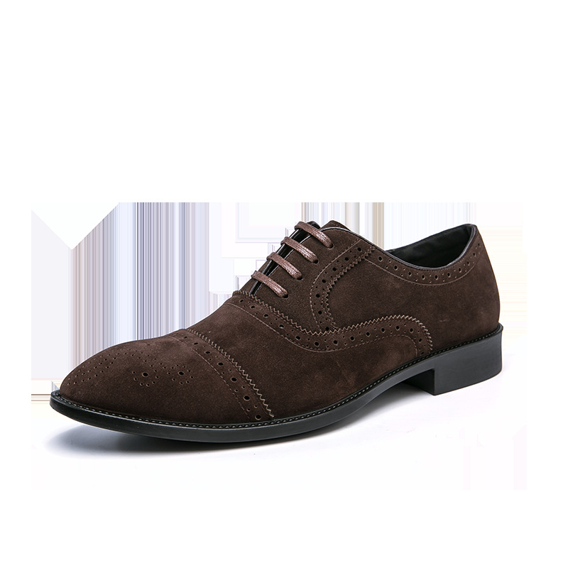 Men's Fashion Casual Brogue Carved Leather Shoes foto 4