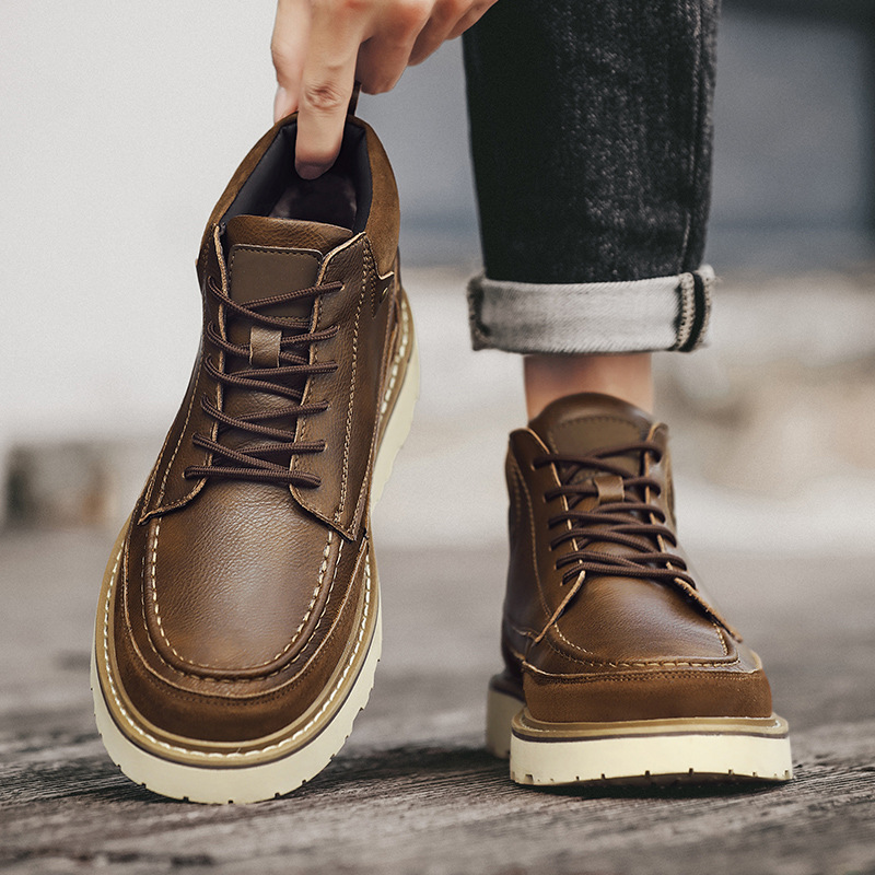 Retro Platform Men's Short Martin Boots foto 5