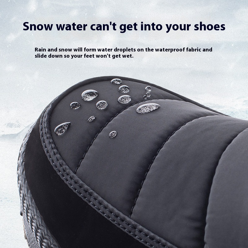 Winter Thickened Non-slip Warm Cotton Shoes Fleece-lined Outdoor Snow Boots foto 5