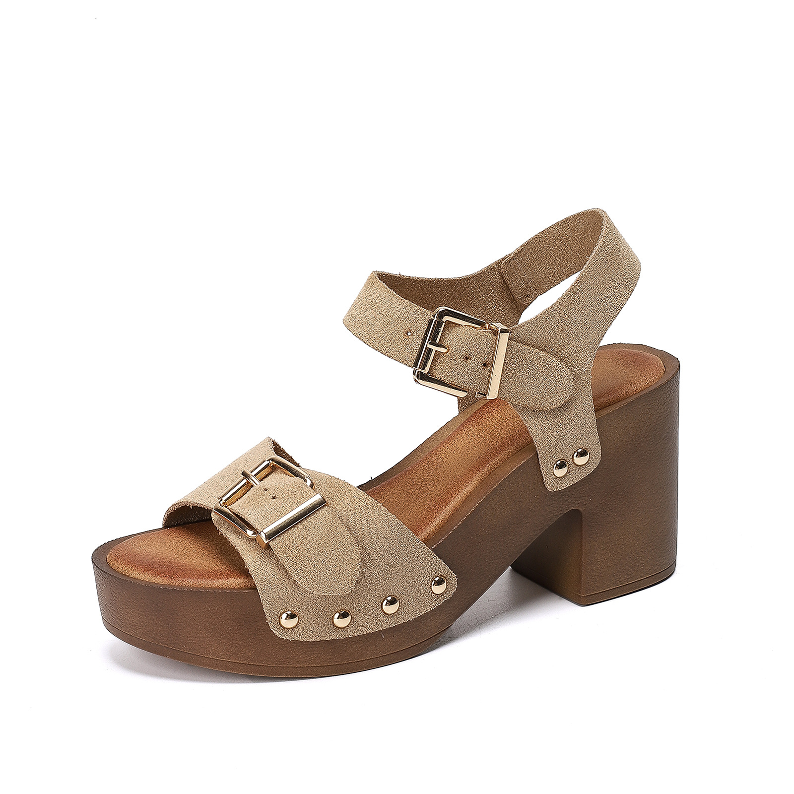 Womens Waterproof Platform Chunky-heel Sandals With A Strappy Bucklestylish And On-trend foto 5
