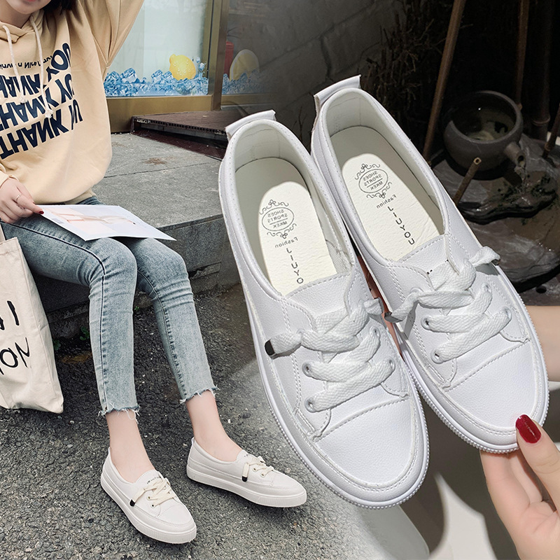 Women's White Shoes Personalized Stylish And Simple Casual foto 4