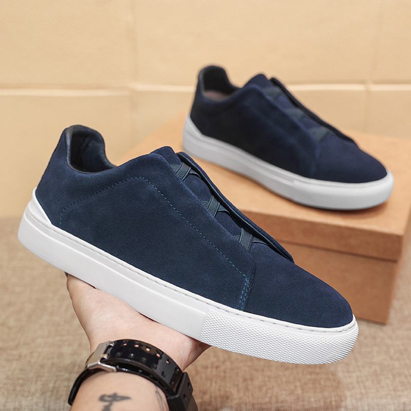 European First Layer Cowhide Four Seasons Leisure Korean Style Versatile Personality Men's Shoes foto 4