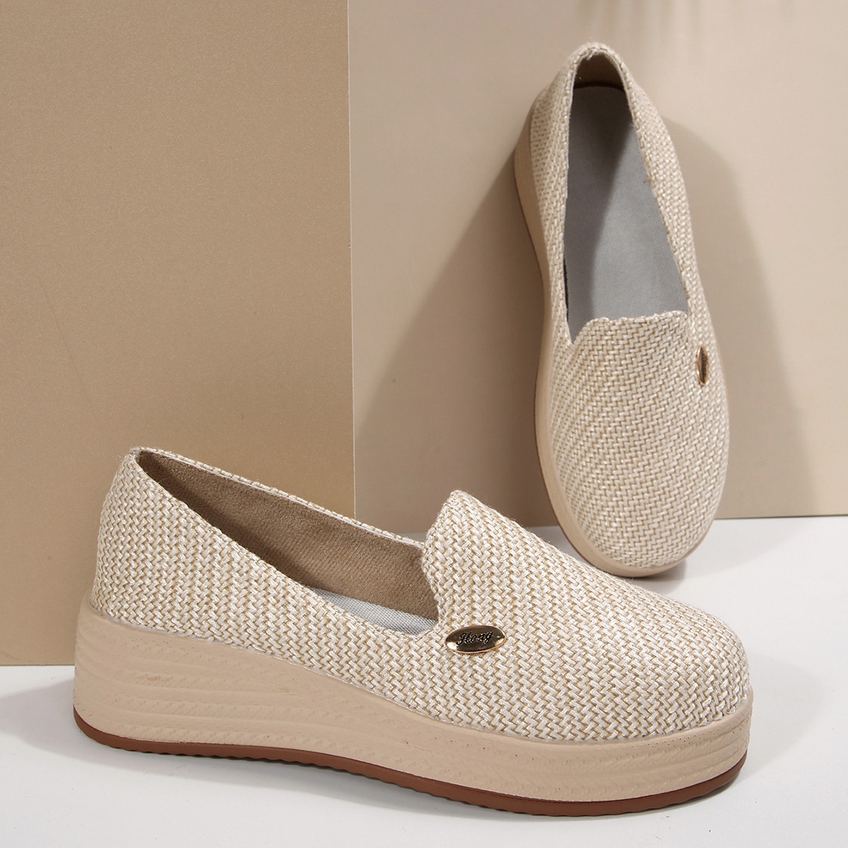 Women's Canvas Thick-soled Wedge Shoes foto 2