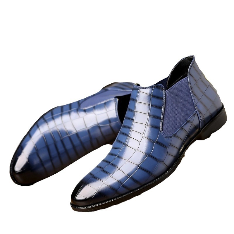 Plus Size Pointed British Style Martin Boots Men's Shoes foto 2