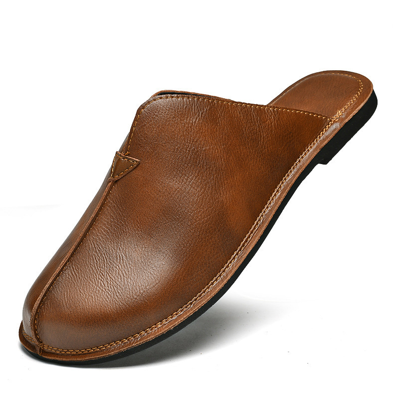 Men's Retro Easy Matching Lazy Flat Beach Slippers foto 2