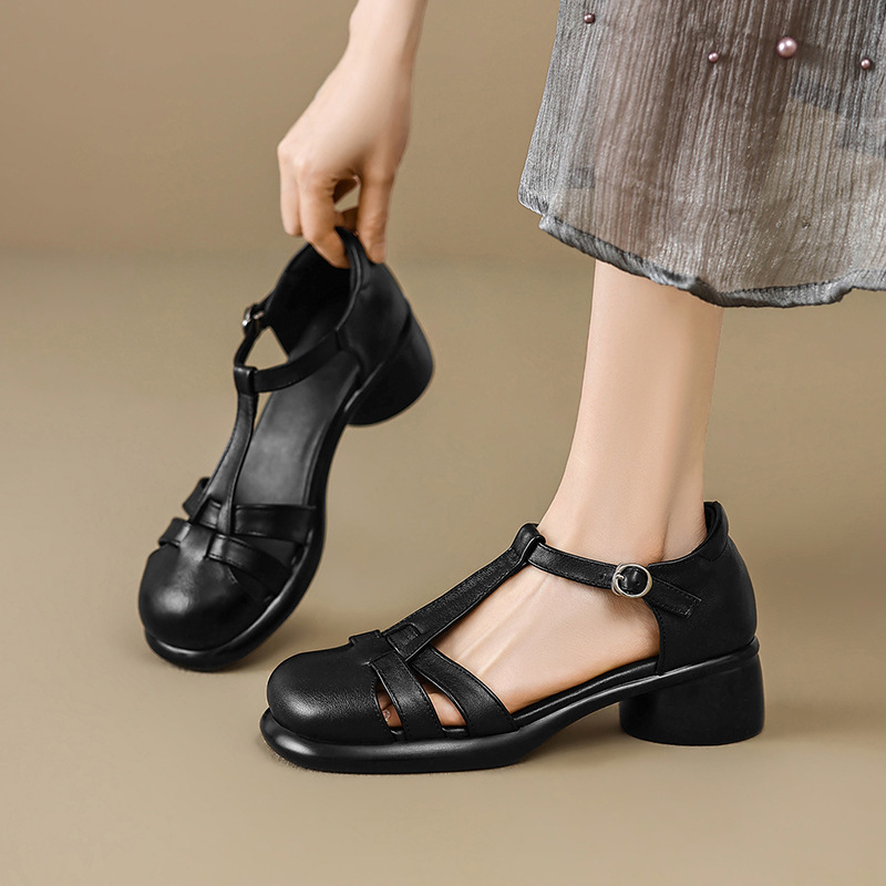 Womens Leather Pumps Professional Work Shoes foto 4