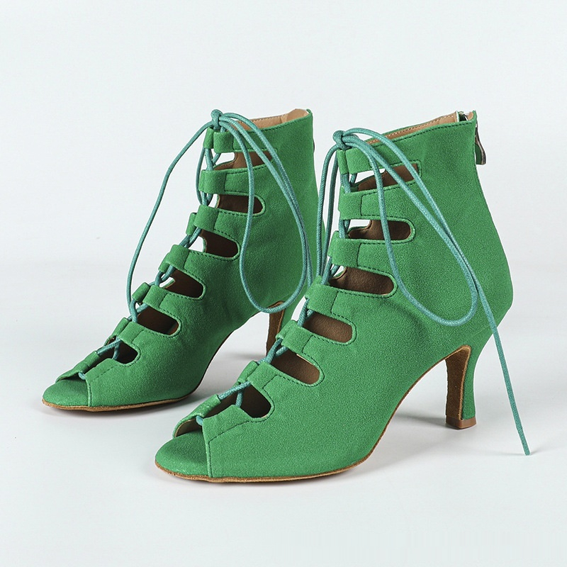 Women's Lace-up Latin Modern Jazz Dance Dance Shoe foto 4