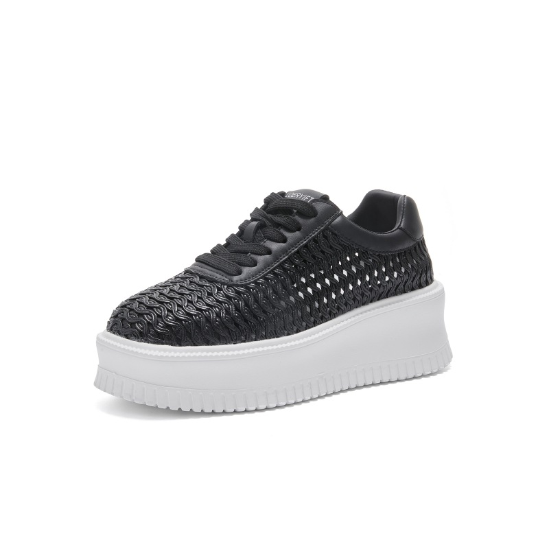 Womens Fashionable Casual Hollow-Weave Shoes With Thick Soles foto 5