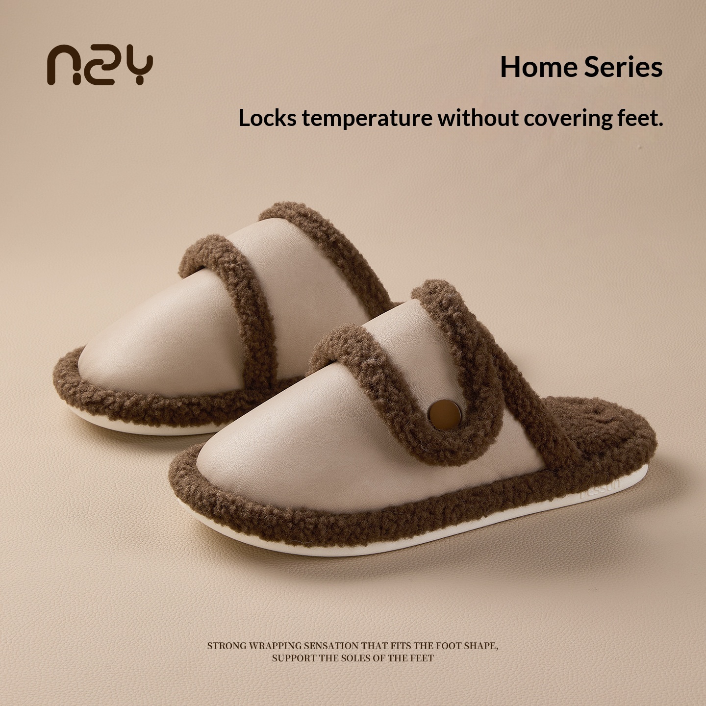 Women's Winter Indoor Warm Fleece-Lined Non-Slip Quiet Silent Floor Cotton Slippers foto 3