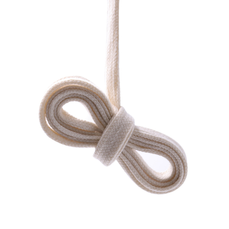 Widened And Thickened Flat Polyester Cotton Solid Color Shoelaces foto 5