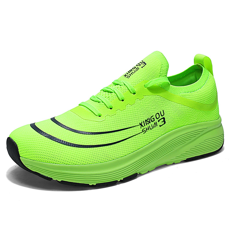 Wide Sole Flyknit Mesh Shoes Sports