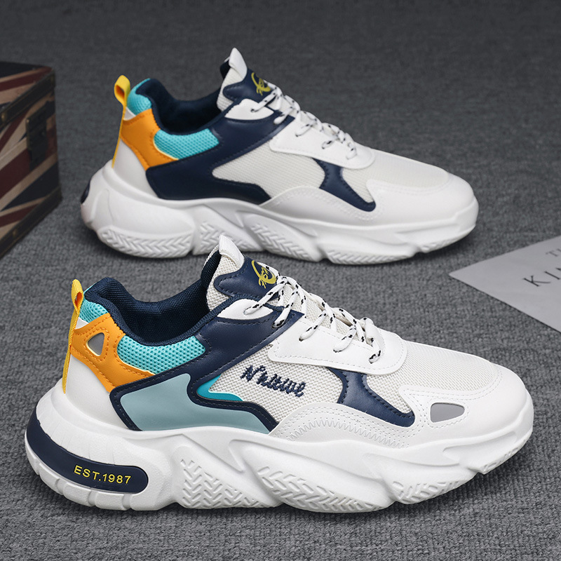 Men's Versatile Casual Sneakers Comfortable Height Increasing Insole Soft Sole Lightweight Dad Shoes foto 2