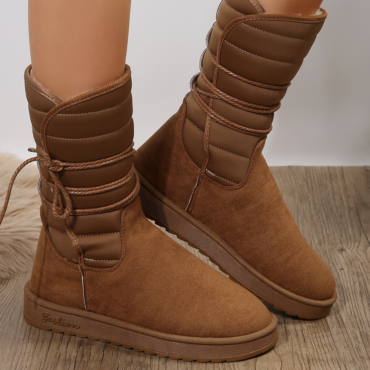 Mid-calf Warm Womens Cotton Boots foto 4