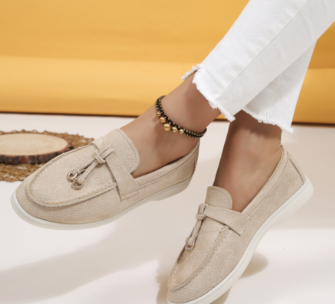 Plus Size Women's Round Toe Slip-on Peas Casual Shoes foto 5