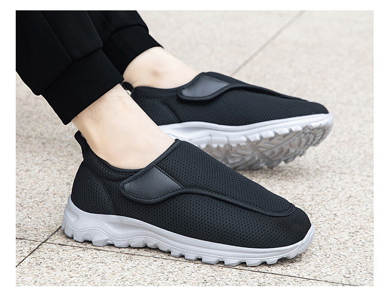 Widened Instep Swollen Feet Special Shoes Walking Shoes Men's Velcro Adjustable foto 4