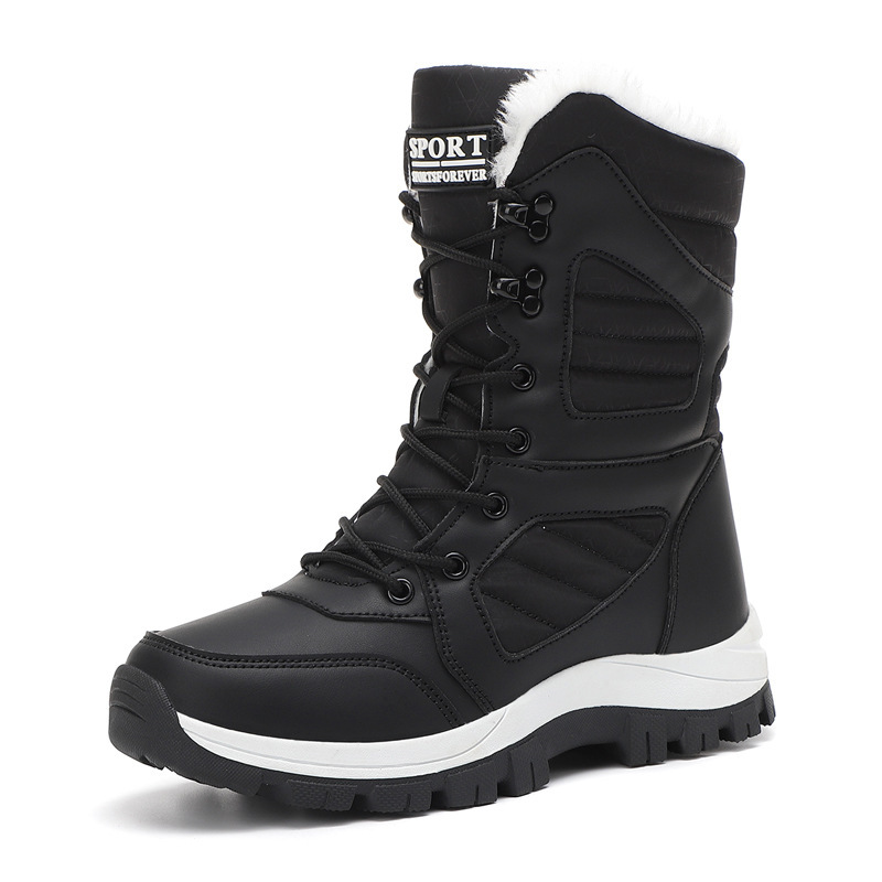 Thickened Long Wool Plus Velvet Warm Snow Boots foto 2