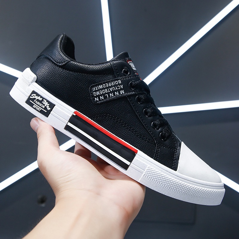 Men's Fashion Trend Low-top Leather Surface Casual Shoes foto 5