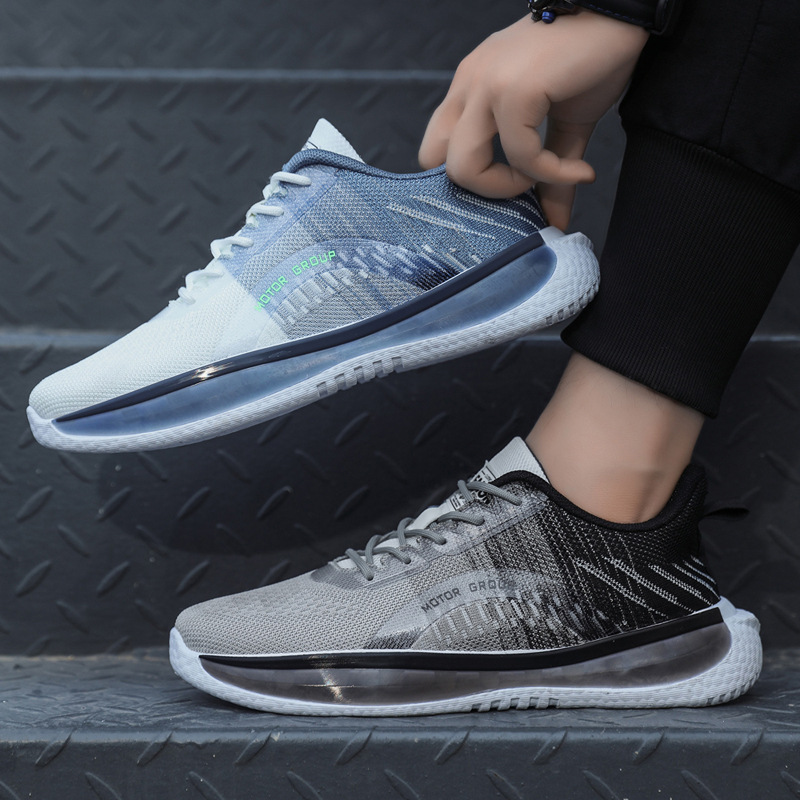 Thin Mesh Breathable Lace Up Thick Bottom Men's Sneaker foto 5