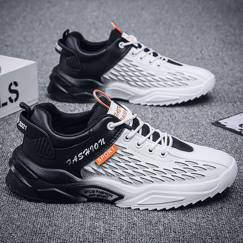 Men's Breathable Mesh Shoes Trendy All-Match Platform foto 2